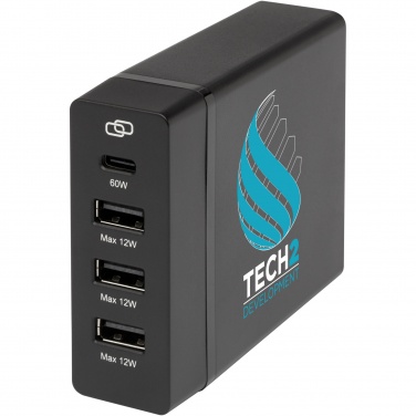 Logo trade business gift photo of: ADAPT 72W recycled plastic PD power station