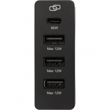 Logo trade promotional merchandise picture of: ADAPT 72W recycled plastic PD power station