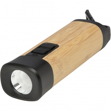 Logotrade advertising product image of: Kuma bamboo/RCS recycled plastic torch with carabiner