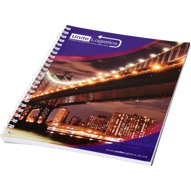 Logo trade promotional gifts image of: Desk-Mate® A4 spiral notebook with printed back cover