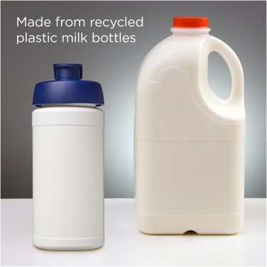 Logo trade promotional gifts image of: Baseline 500 ml recycled sport bottle with flip lid