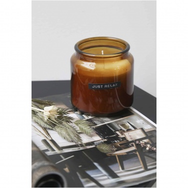 Logotrade advertising product picture of: Wellmark Let's Get Cozy 650 g scented candle - cedar wood fragrance