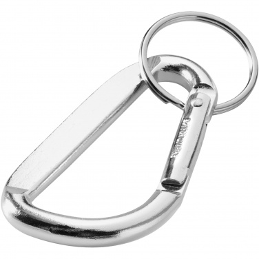 Logo trade promotional giveaways image of: Timor RCS recycled aluminium carabiner keychain