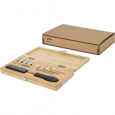 Logotrade corporate gifts photo of: Rivet 19-piece bamboo/recycled plastic tool set