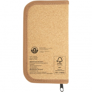Logo trade promotional giveaways picture of: Spike 24-piece RCS recycled plastic tool set with cork pouch