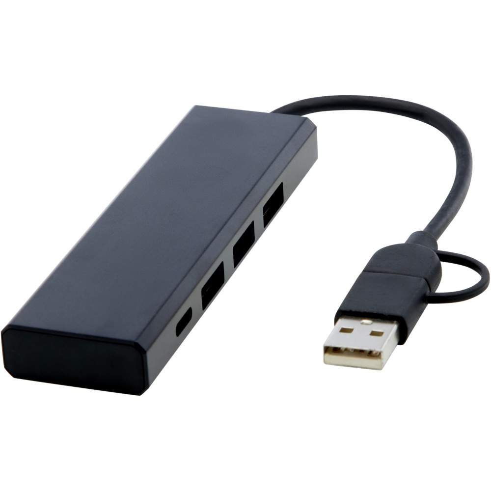 Logotrade advertising products photo of: Rise RCS recycled aluminium USB 2.0 hub