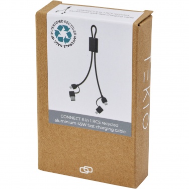 Logotrade promotional items photo of: Connect 6-in-1 RCS recycled aluminium 45W quick charge & data transfer cable
