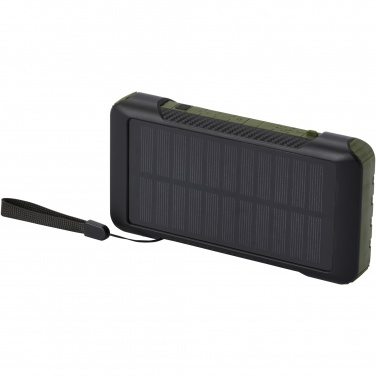 Logo trade corporate gifts picture of: Soldy 10.000 mAh RCS recycled plastic solar dynamo power bank 