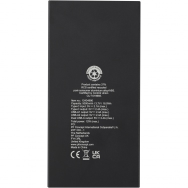 Logotrade advertising products photo of: Connect 5000 mAh recycled aluminium power bank 