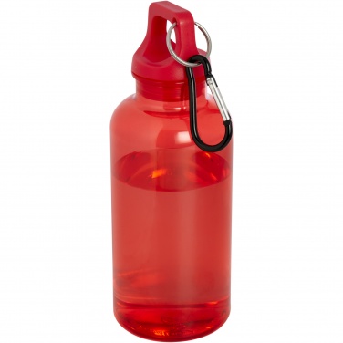 Logotrade advertising product image of: Oregon 400 ml RCS certified recycled plastic water bottle with carabiner