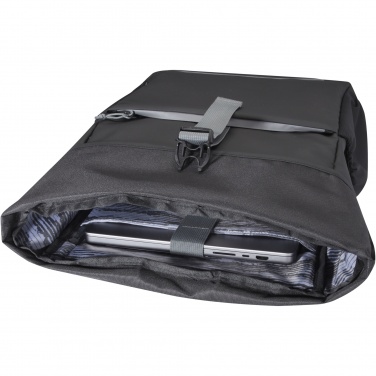Logo trade promotional gifts image of: Aqua 15" GRS recycled water resistant roll-top bike bag 20L