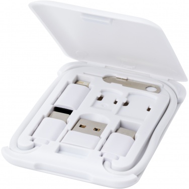 Logotrade promotional gift image of: Savvy recycled plastic modular charging cable with phone holder