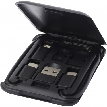 Logo trade promotional item photo of: Savvy recycled plastic modular charging cable with phone holder