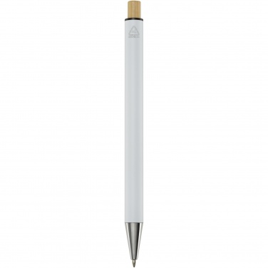 Logo trade promotional giveaways image of: Cyrus recycled aluminium ballpoint pen (blue ink)