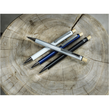 Logo trade promotional items image of: Cyrus recycled aluminium ballpoint pen (black ink)