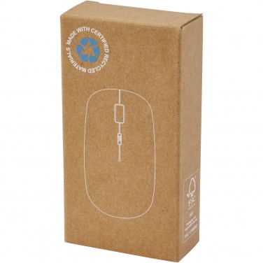 Logo trade promotional giveaway photo of: Menlo RCS recycled plastic wireless mouse 