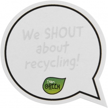 Logo trade advertising products image of: Sticky-Mate® speech bubble-shaped recycled sticky notes