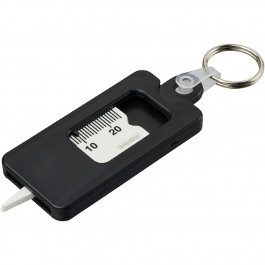 Logo trade promotional gifts image of: Kym recycled tyre tread check keychain