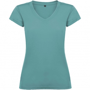 Logo trade corporate gifts image of: Victoria short sleeve women's v-neck t-shirt