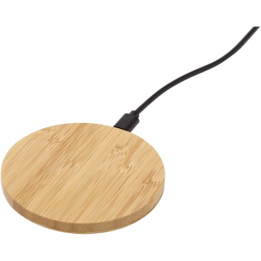 Logotrade promotional item image of: Essence 15W bamboo wireless charging pad