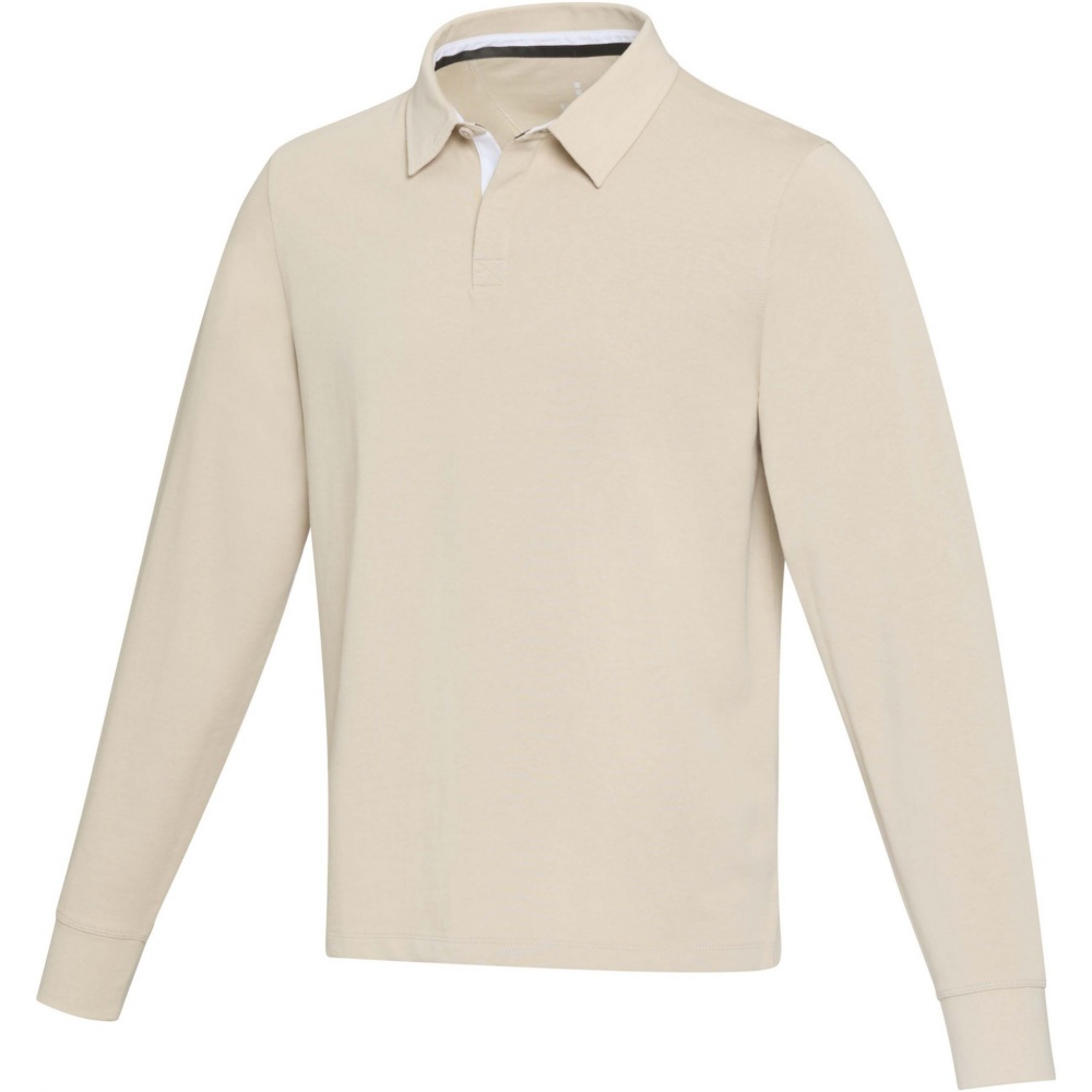 Logo trade promotional items image of: Clyde unisex organic rugby polo sweatshirt