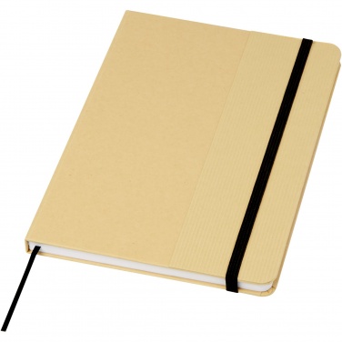 Logo trade promotional giveaways picture of: Nelida A5 recycled cardboard hard cover notebook