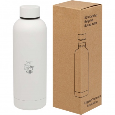 Logotrade advertising product image of: Spring 500 ml RCS certified recycled stainless steel copper vacuum insulated bottle