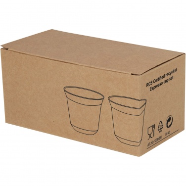Logotrade promotional item picture of: Duo 80 ml RCS certified stainless steel espresso cup set 