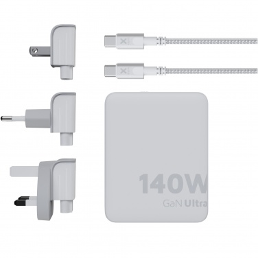 Logo trade advertising products image of: Xtorm XVC2140 GaN Ultra 140W travel charger with 240W USB-C PD cable