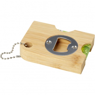Logo trade promotional gifts picture of: Levo bamboo bottle opener with level 