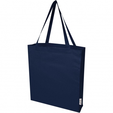 Logotrade promotional gift image of: Madras 140 g/m² GRS recycled cotton gusset tote bag