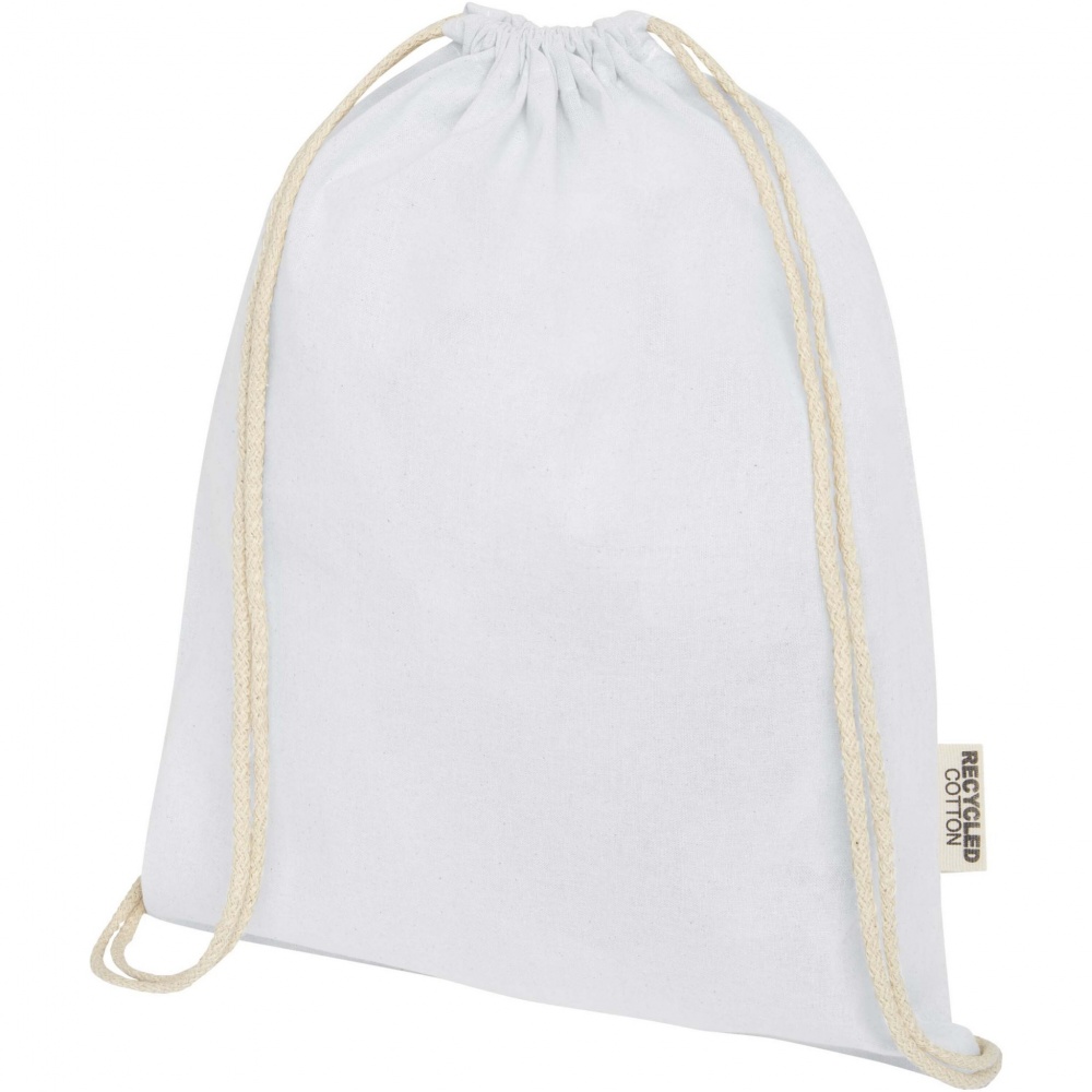 Logotrade promotional gift image of: Oregon 140 g/m² GRS recycled cotton drawstring bag