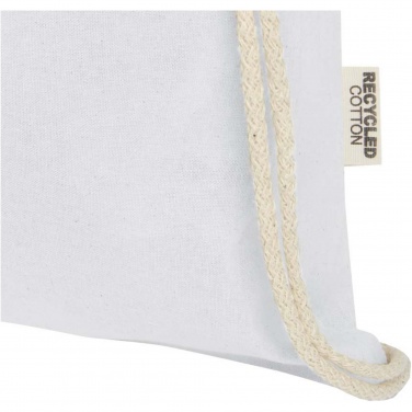 Logo trade promotional giveaway photo of: Oregon 140 g/m² GRS recycled cotton drawstring bag