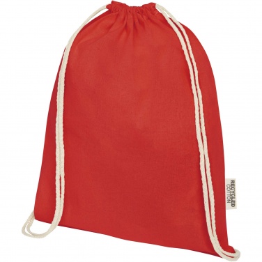 Logotrade business gift image of: Oregon 140 g/m² GRS recycled cotton drawstring bag