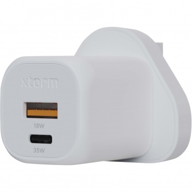 Logo trade corporate gift photo of: Xtorm XEC035 GaN² Ultra 35W wall charger - UK plug