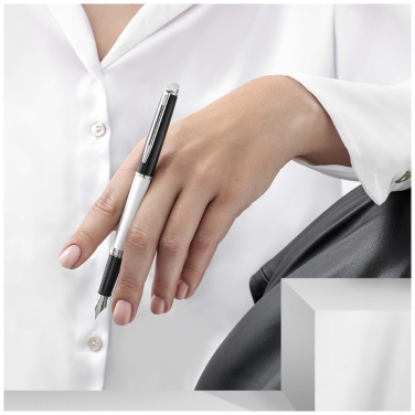 Logo trade promotional giveaways picture of: Hemisphere colour blocking fountain pen with palladium trim