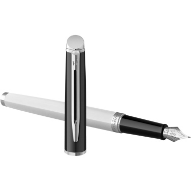 Logo trade promotional gifts image of: Hemisphere colour blocking fountain pen with palladium trim