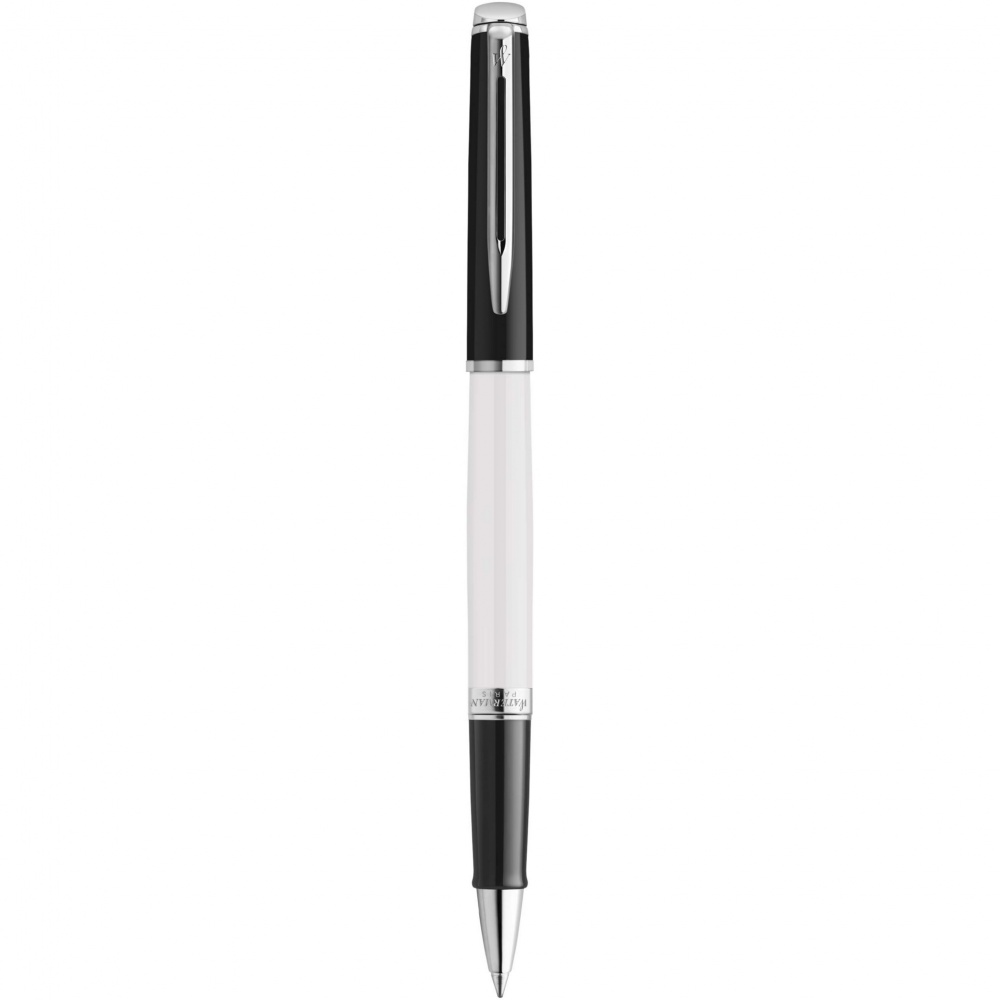Logo trade promotional gifts picture of: Hemisphere colour blocking rollerball pen with palladium trim
