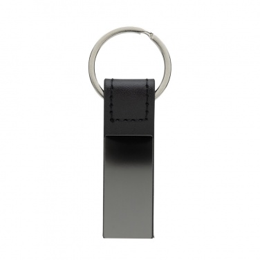 Logo trade advertising products image of: Luxury PU keychain RCS recycled zinc alloy