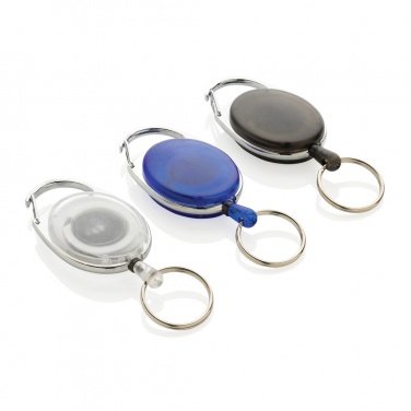 Logo trade promotional giveaway photo of: RCS recycled ABS roller clip keychain
