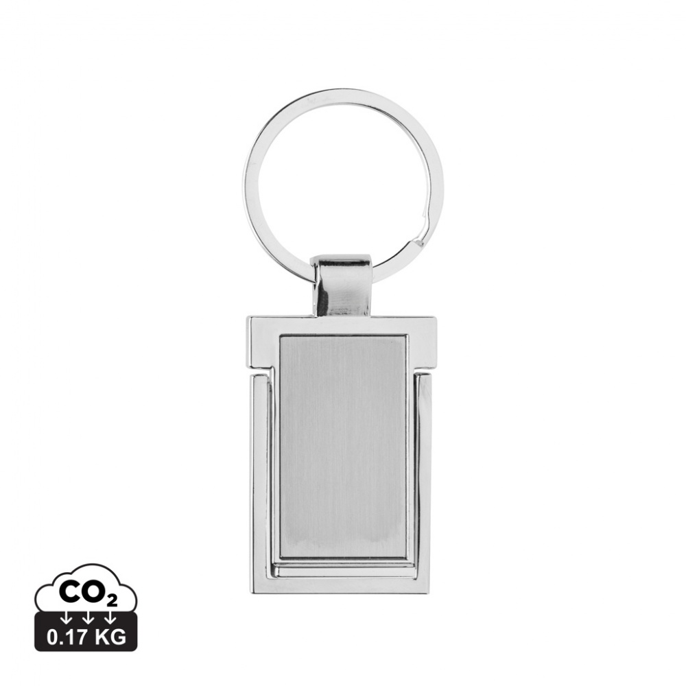 Logotrade promotional item image of: RSC recycled zinc alloy phone stand keychain