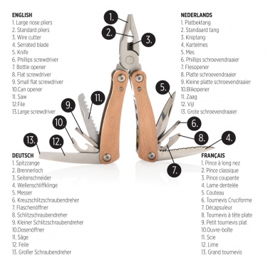 Logo trade promotional merchandise image of: Wood multitool