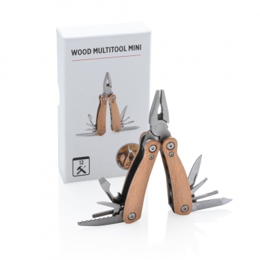Logo trade promotional giveaway photo of: Wood multitool mini