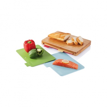 Logo trade promotional products picture of: Cutting board with 4pcs hygienic boards