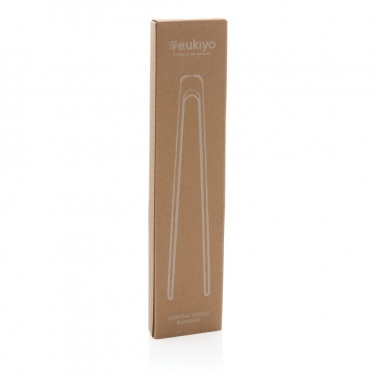 Logo trade promotional giveaways image of: Ukiyo bamboo serving tongs