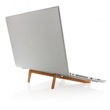 Logo trade promotional item photo of: Bamboo portable laptop stand