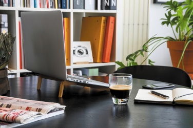 Logo trade corporate gifts picture of: Bamboo portable laptop stand
