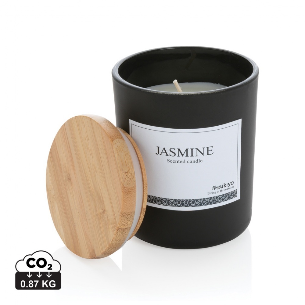 Logotrade promotional giveaways photo of: Ukiyo deluxe scented candle with bamboo lid