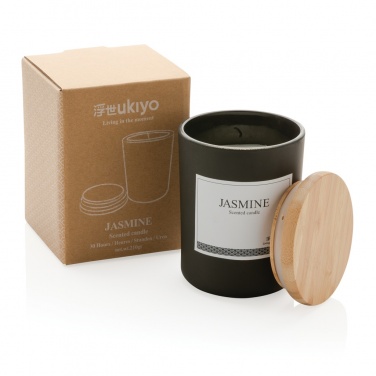 Logotrade promotional merchandise image of: Ukiyo deluxe scented candle with bamboo lid