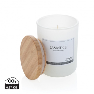 Logotrade promotional product picture of: Ukiyo deluxe scented candle with bamboo lid